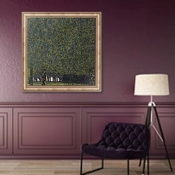 «Парк (Г. Климт)» в интерьере в классическом стиле в фиолетовых тонах