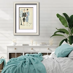 «Créations Philippe et Gaston» в интерьере спальни в стиле прованс с голубыми деталями