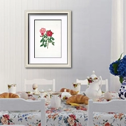 «Rosa centifolia6» в интерьере столовой в стиле прованс над столом