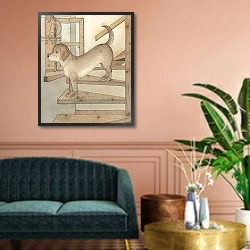 «Watchdog, 2003» в интерьере классической гостиной над диваном