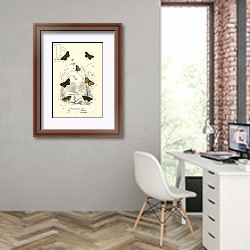 «Butterflies 46» в интерьере современного кабинета на стене