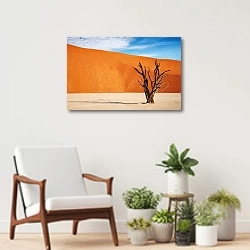 «Namib desert» в интерьере современной комнаты над креслом