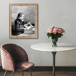 «Joseph Mallord William Turner» в интерьере в классическом стиле над креслом
