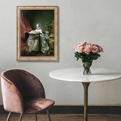 «Madame de Pompadour, 1763-64» в интерьере в классическом стиле над креслом