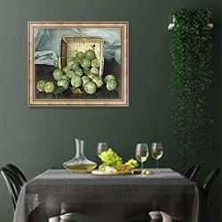 «Green Plums» в интерьере столовой в зеленых тонах