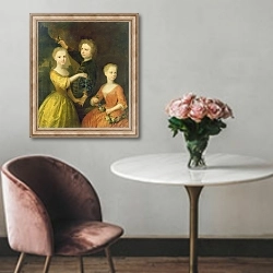 «The Children of Councillor Barthold Heinrich Brockes 2» в интерьере в классическом стиле над креслом