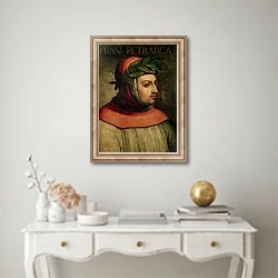 «Portrait of Petrarch» в интерьере в классическом стиле над столом