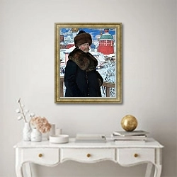 «Self Portrait, 1912» в интерьере в классическом стиле над столом «Self Portrait, 1912» в интерьере в классическом стиле над столом