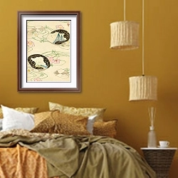 «Bijutsukai Pl.116» в интерьере спальни  в этническом стиле в желтых тонах