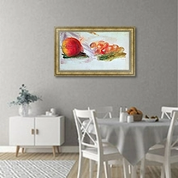 «Fruit 1» в интерьере кухни над обеденным столом с кофемолкой