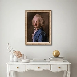 «Portrait of Prince Friedrich von Sachsen-Gotha-Altenburg, 1746» в интерьере в классическом стиле над столом