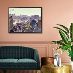 «Chelsea Embankment from the Physic Garden» в интерьере классической гостиной над диваном