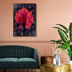 «Tea Rose 3b» в интерьере классической гостиной над диваном