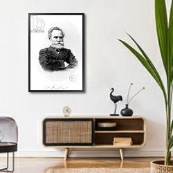 «Ivan Petrovich Pavlov» в интерьере комнаты в стиле ретро над тумбой