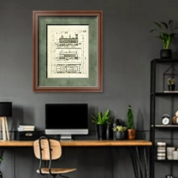 «Iconographic Encyclopedia: устройство локомотива» в интерьере кабинета с серыми стенами