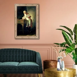 «Don Jose Alvarez de Toledo y Gonzaga, XIII Duque de Alba and XI Marques de Villafranca, 1795» в интерьере классической гостиной над диваном