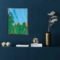 «Irises in Van Gogh style» в интерьере в классическом стиле в синих тонах