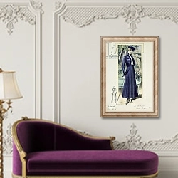 «A fashionable french lady» в интерьере в классическом стиле над банкеткой