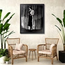 «Wray, Fay 5» в интерьере комнаты в стиле ретро с плетеными креслами