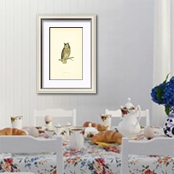 «Mottled Owl 3» в интерьере столовой в стиле прованс над столом