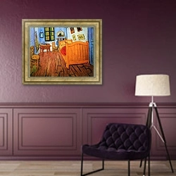 «Спальня Винсента в Арле (первый вариант)» в интерьере в классическом стиле в фиолетовых тонах