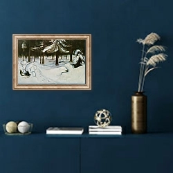 «Winter 9» в интерьере в классическом стиле в синих тонах