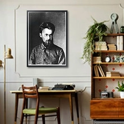 «Vladimir Ivanovich Vernadsky» в интерьере кабинета в стиле ретро над столом