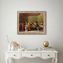 «Extreme Unction, c.1637-40» в интерьере в классическом стиле над столом
