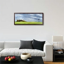 «Haybarn Dreaming» в интерьере минималистичной гостиной над диваном