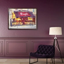 «Cafe le Terminus, 2010» в интерьере в классическом стиле в фиолетовых тонах
