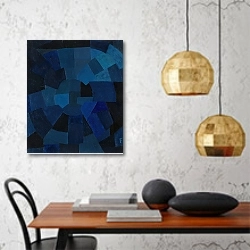 «Komposition in Blau» в интерьере кухни в стиле минимализм над столом