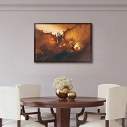 «Призвание дракона» в интерьере столовой в классическом стиле