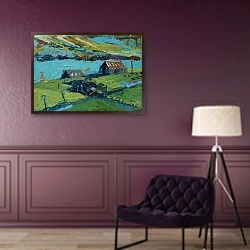 «Farm by the sea» в интерьере в классическом стиле в фиолетовых тонах