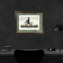 «Johnson and Pedestrian Hobbyhorse» в интерьере кабинета в черных цветах над столом