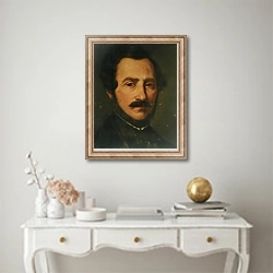 «Portrait of Gaetano Donizetti 3» в интерьере в классическом стиле над столом