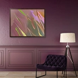 «The sun rays approach the irises» в интерьере в классическом стиле в фиолетовых тонах