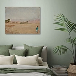 «Sahara» в интерьере современной спальни в зеленых тонах