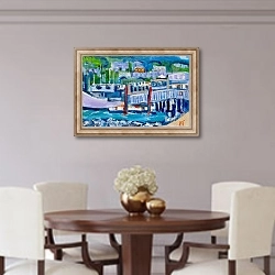 «Gangway and Boat, Tiburon, 2019,» в интерьере столовой в классическом стиле