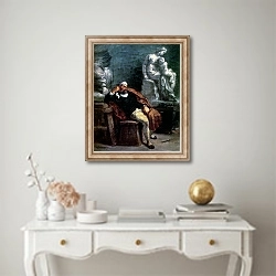 «Michelangelo in his Studio» в интерьере в классическом стиле над столом