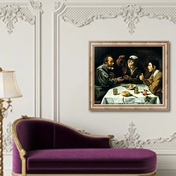 «The Lunch, 1620» в интерьере в классическом стиле над банкеткой