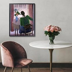 «Woman at Window, 1998» в интерьере в классическом стиле над креслом