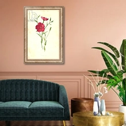 «Crimson Flax» в интерьере классической гостиной над диваном