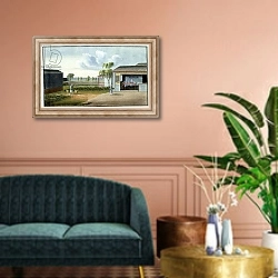 «Sorting tea 1» в интерьере классической гостиной над диваном
