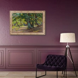 «Forest» в интерьере в классическом стиле в фиолетовых тонах