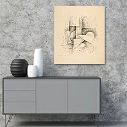 «Sheet 27» в интерьере в стиле минимализм над тумбой
