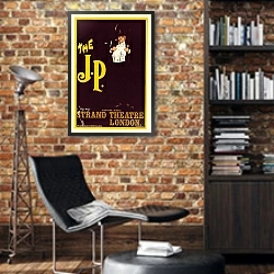 «The J. P.» в интерьере кабинета в стиле лофт с кирпичными стенами