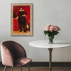 «Portrait of the Duke of Chevreuse» в интерьере в классическом стиле над креслом