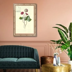 «Hepatica» в интерьере классической гостиной над диваном