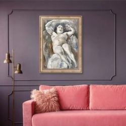 «Nude; Nu, 1923» в интерьере гостиной с розовым диваном