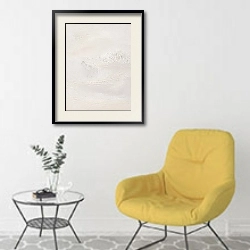 «Fields 3» в интерьере комнаты в скандинавском стиле с желтым креслом